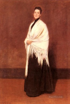 Portrait Of MrsCSHAWL William Merritt Chase Oil Paintings